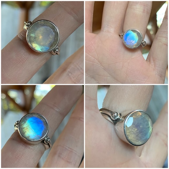 Vintage Jewelry - 🌙 Vintage Moonstone & Sterling Silver Ring